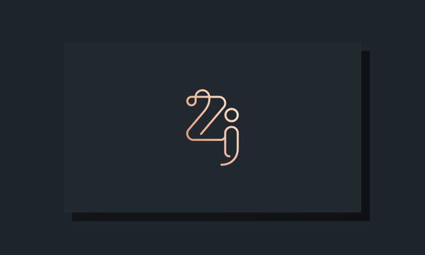 Minimal clip initial letter ZJ logo.