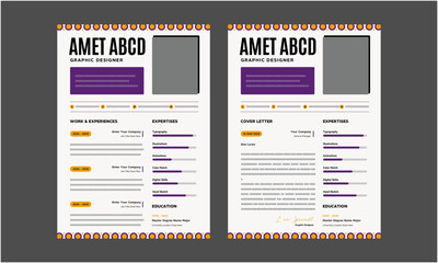 Resume CV. Professional modern and minimal resume CV, Clean and modern resume portfolio CV template