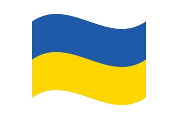 Ukraine flag. Flag of Ukraine. Ukraine wavy flag digital vector illustration