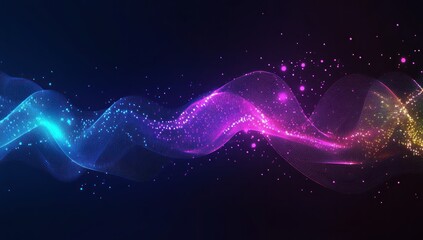 Abstract Flowing Nebula: Cosmic Dance of Light and Color