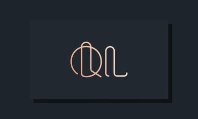 Minimal clip initial letter QL logo