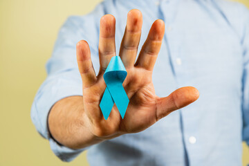 Promoting cancer awareness with colored ribbons in healthcare