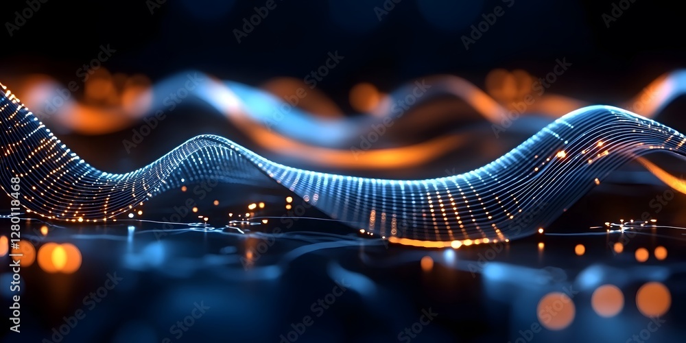 Poster futuristic abstract technology lines background digital realm graphic design virtual environment dyn
