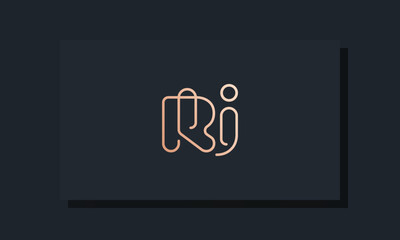 Minimal clip initial letter RA logo