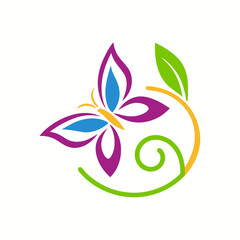 Obraz premium abstract flower logo
