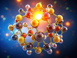 Ergocalciferol Molecular Sphere: Vitamin D2 3D Render, Scientific Illustration