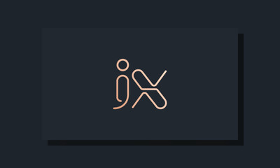 Minimal clip initial letter JX logo