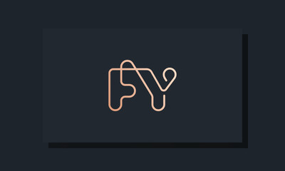 Minimal clip initial letter FY logo