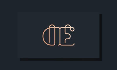 Minimal clip initial letter DE logo