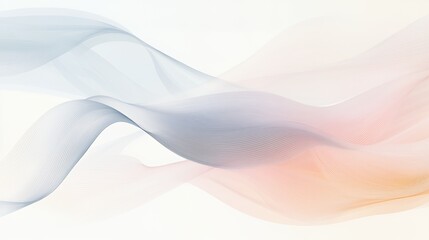 Obraz premium Abstract Pastel Waves Flowing Gently Across White