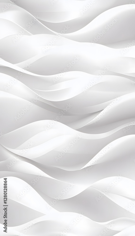 Poster abstract white wavy layers create a smooth and artistic design