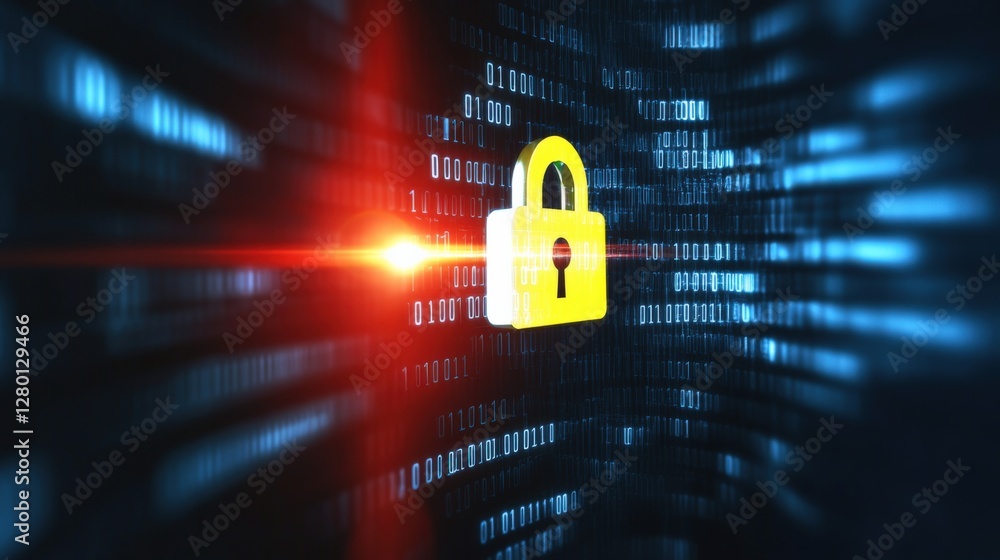 Poster data protection action cybersecurity realm graphic design digital environment abstract viewpoint sec