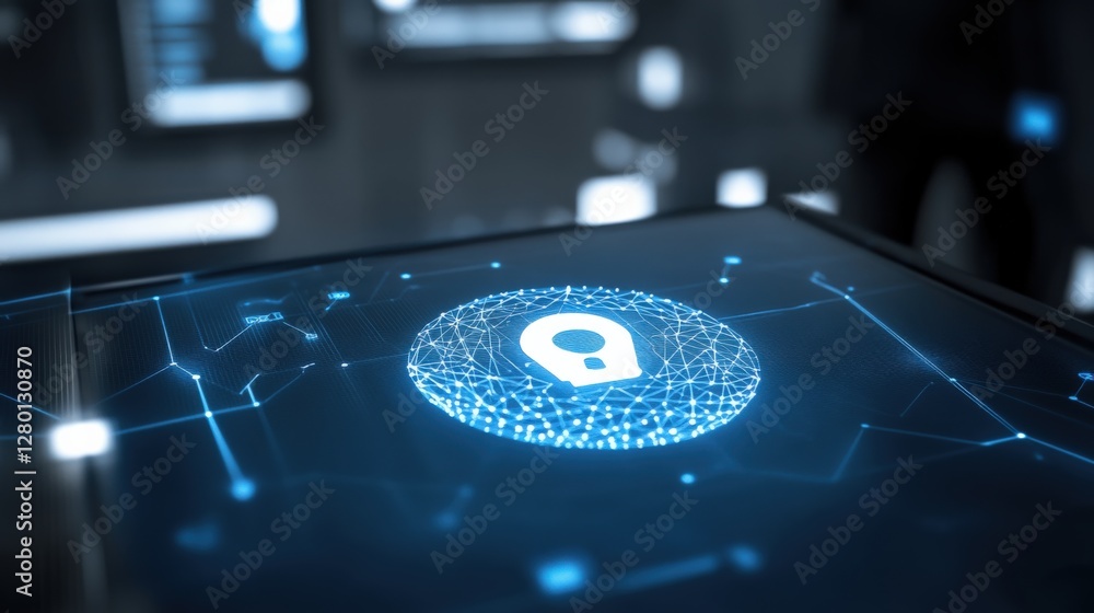 Poster enhancing digital security cybersecurity innovations technology lab infographic modern workspace clo
