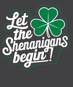 let the shenanigans begin T-Shirt design vector, cool Alligator shirt, St Patricks shirt,  Bruh funny shirt, 
st, patricks, day, teens, bruh, boys, kids, funny, t-shirt, Shamrock