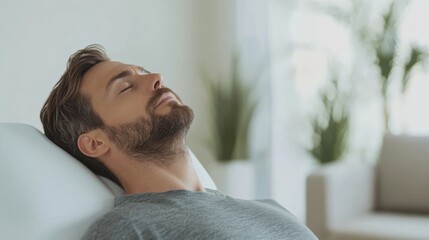 Nerve therapy session in a tranquil therapy center with a professional therapist. Featuring healing and relaxation