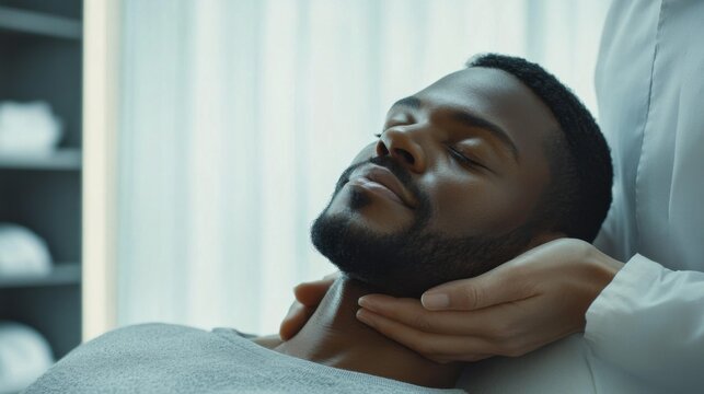 Nerve therapy session in a tranquil wellness clinic. Featuring healing and recovery