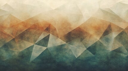Abstract Geometric Landscape: Earthy Tones and Textured Triangles