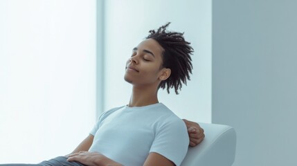 Nerve therapy session in a tranquil wellness room with a professional therapist. Featuring healing and relaxation