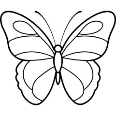 Floral Wing Line Art
