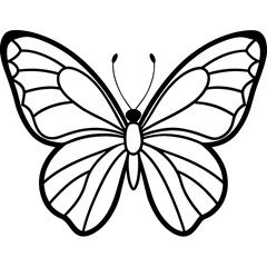 Floral Wing Line Art