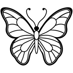 Floral Wing Line Art