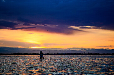 Sunset in the Adriatic sea