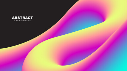 Abstract Fluid Gradient Background with Smooth Wavy Flow, Vibrant Gradient Colors, vector illustration