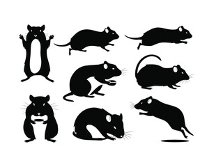 Gerbil Silhouette Collection in Vector Format