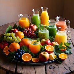 A pitcher of orange juice