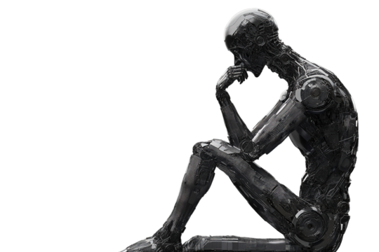 Silhouette statue of a man and woman in an artistic pose representing beauty and strength