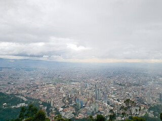Summer view of Bogota, Columbia
