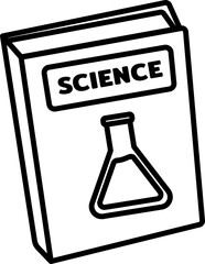 Illustration of a Science Textbook Outline Icon