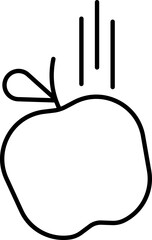 Apple Fall Outline Icon