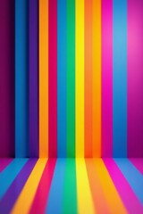 Multicolored gradient stripes on vibrant rainbow backdrop, gradient, colorful