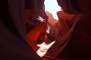 Antelope Canyon nature rock landscape stream falls mountain rocks natural cascade.