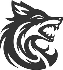 A fox snarling with bared teeth vector