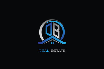 DB real estate letters logo design for construction or house. DB real estate letters logo Vector design