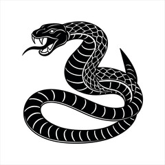 Black Mamba Reptiles Animal black snake vector illustration