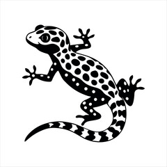 Naklejka premium Spotted Gecko Reptiles Animal lizard isolated on white background