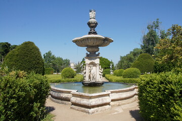 Obraz premium Fountain in Portugal. Baroque style. Water flows continuously. Symbol of life, abundance, and beauty. Represents the passage of time. Portugal.