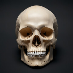 Obraz premium human skull on black background