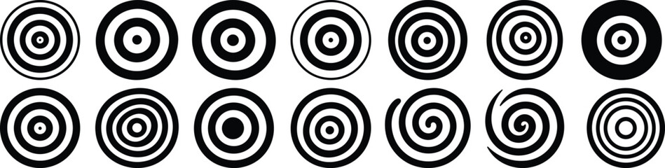 Swirl silhouette set vector design big pack of pattern illustration and icon