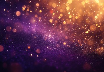 Fototapeta premium Enchanting Bokeh Lights with a Rich Purple Background Creating a Dreamy Atmosphere for Celebrations and Special Occasions