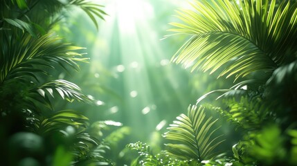 Sunlight through jungle foliage
