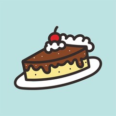 Various Cake Minimalism Illustration