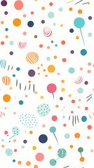 watercolor nursery style triangles and squares pattern abstract graphic poster background