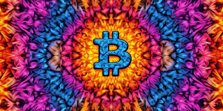 bitcoin cryptocurrency magic eye stereogram 