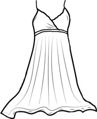 vector illustration of a dress
