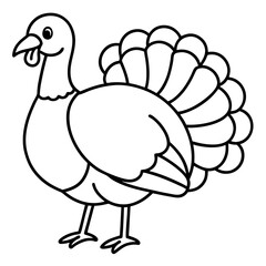Graceful Turkey Drawing
