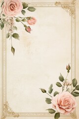 Decorative lace border background poster template
